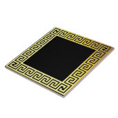 Elegant klassiek griekenland traditioneel goud zwa tegeltje (Zijkant)