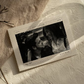 Elegant Klassiek Grijs Bewaar de datum Bruiloft Fo Briefkaart