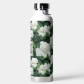 Elegant klassiek groen botanisch wit bloemwater waterfles (Links)
