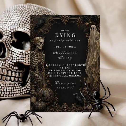 Elegant Klassiek Halloween-feest Kaart
