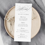 Elegant klassiek kalligrafie bruiloft menu<br><div class="desc">Modern klassiek menu kalligrafie ontwerp in kleur bewerkbare houtskool zwart-wit,  eenvoudig en elegant. grote bruiloft menu kaarten voor vintage bruiloft,  traditionele bruiloft en formele klassieke bruiloft Zie alle bijpassende stukken in collectie.</div>