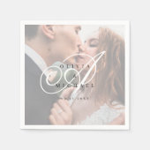 Elegant klassiek kalligrafie bruiloft servet (Voorkant)