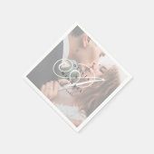 Elegant klassiek kalligrafie bruiloft servet (Hoek)