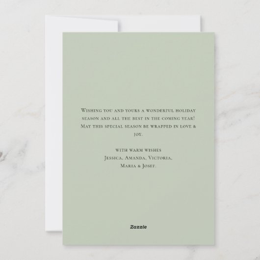 Elegant Klassiek Kerstbos Feestdagenkaart (Achterkant)