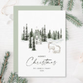 Elegant Klassiek Kerstbos Feestdagenkaart