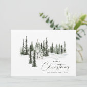 Elegant Klassiek Kerstbos Feestdagenkaart (Staand voorkant)