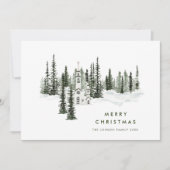 Elegant Klassiek Kerstbos Feestdagenkaart (Voorkant)