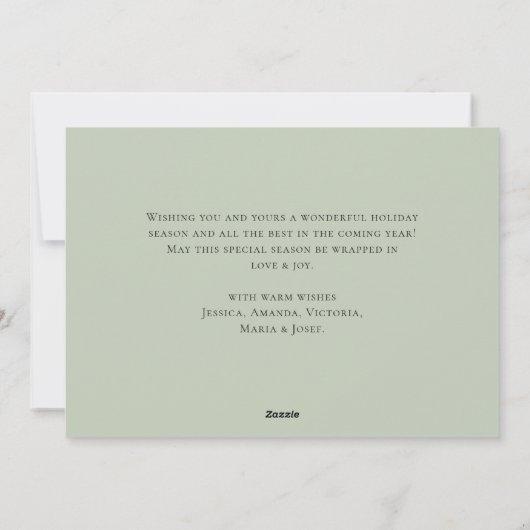 Elegant Klassiek Kerstbos Feestdagenkaart (Achterkant)