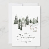 Elegant Klassiek Kerstbos Feestdagenkaart (Voorkant)