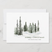 Elegant Klassiek Kerstbos Feestdagenkaart (Voorkant)