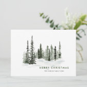 Elegant Klassiek Kerstbos Feestdagenkaart (Staand voorkant)