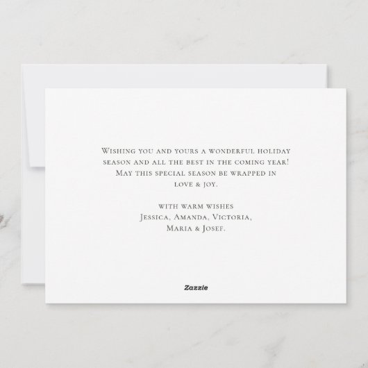 Elegant Klassiek Kerstbos Feestdagenkaart (Achterkant)