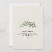 Elegant klassiek kerstbotanisch feestje kaart (Achterkant)