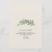 Elegant klassiek kerstbotanisch feestje kaart (Achterkant)