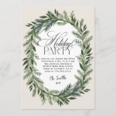 Elegant klassiek kerstbotanisch feestje kaart (Voorkant)