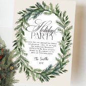 Elegant klassiek kerstbotanisch feestje kaart