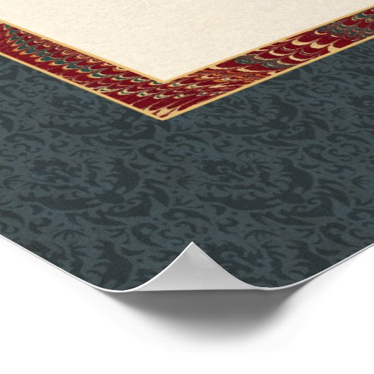 Elegant klassiek mannelijk gezicht in profiel oud  poster (Hoek)