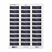 Elegant klassiek marinegoud  rsvp bruiloft etiket (Full Sheet)