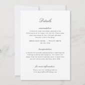 Elegant klassiek minimalistisch alles-in-één-bruil kaart (Achterkant)