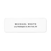 Elegant klassiek minimalistisch eenvoudig etiket (Voorkant)