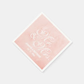 Elegant klassiek Mint Mr. en Mrs Wedding Monogram Servet (Hoek)