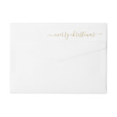 Elegant Klassiek Modern Goud Vrolijk Kerstscript (Achterkant)