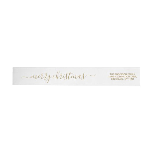 Elegant Klassiek Modern Goud Vrolijk Kerstscript (Individueel)