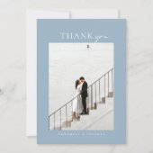 Elegant, klassiek, monogram, bedankt! 1 foto bedankkaart (Voorkant)