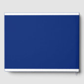 Elegant, Klassiek, Monogram, Blauw, Bruiloft Gastenboek (Achterkant)