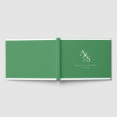 Elegant, Klassiek, Monogram, Bos-Groen, Bruiloft Gastenboek (Volledig)