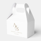 Elegant, Klassiek, Monogram, Huwelijk Bedankdoosjes (Voorkant Zijde)