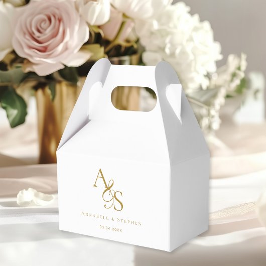 Elegant, Klassiek, Monogram, Huwelijk Bedankdoosjes