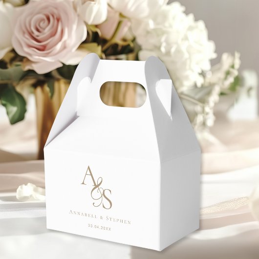 Elegant, Klassiek, Monogram, Huwelijk Bedankdoosjes