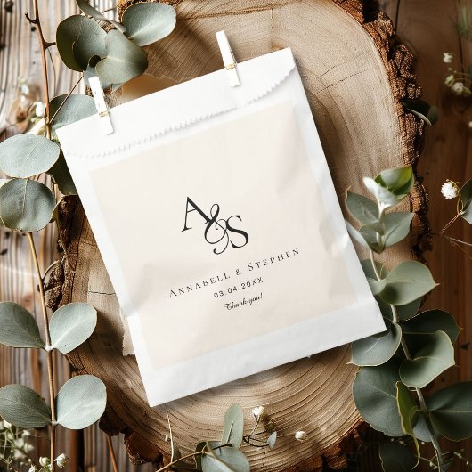 Elegant, Klassiek, Monogram, Huwelijk Bedankzakje
