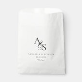 Elegant, Klassiek, Monogram, Huwelijk Bedankzakje (Voorkant)