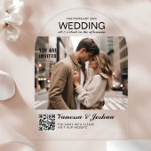 Elegant, Klassiek, Monogram, Huwelijk, Boog, Foto Acryl Uitnodigingen