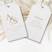 Elegant, Klassiek, Monogram, Huwelijk Cadeaulabel