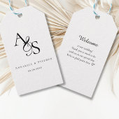 Elegant, Klassiek, Monogram, Huwelijk Cadeaulabel