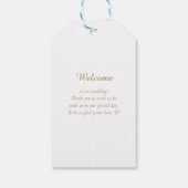 Elegant, Klassiek, Monogram, Huwelijk Cadeaulabel (Achterkant)