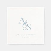 Elegant, Klassiek, Monogram, Huwelijk Servet (Voorkant)