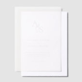 Elegant, Klassiek, Monogram, Huwelijk Vellum Uitnodigingen (Offset)