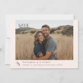 Elegant, Klassiek, Monogram, Trouw 1 Foto Save The Date (Voorkant)