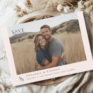 Elegant, Klassiek, Monogram, Trouw 1 Foto Save The Date