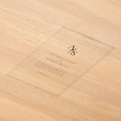 Elegant, Klassiek, Monogram, Trouwen Acryl Uitnodigingen (Laagn)