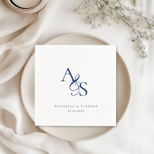 Elegant, Klassiek, Monogram, Trouwen Servet
