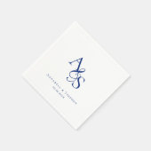 Elegant, Klassiek, Monogram, Trouwen Servet (Hoek)