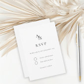 Elegant, Klassiek, Monogram, Wit, RSVP