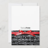 Elegant klassiek muziekconcert, uitnodiging voor o (Achterkant)