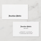 Elegant klassiek nostalgisch design voor professio visitekaartje (Voorkant / Achterkant)