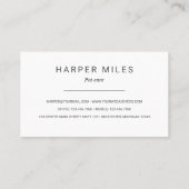 Elegant klassiek poodle hond visitekaartje (Achterkant)